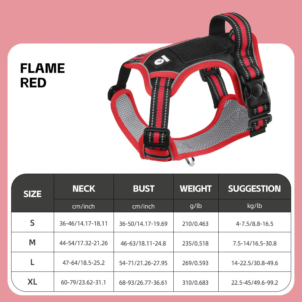 Anti-Pull Reflective Dog Harness – Soft Padded Adjustable Vest for Small, Medium & Large Dogs