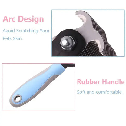 Double-Sided Pet Grooming Comb – Professional Knot Remover Brush for Dogs & Cats
