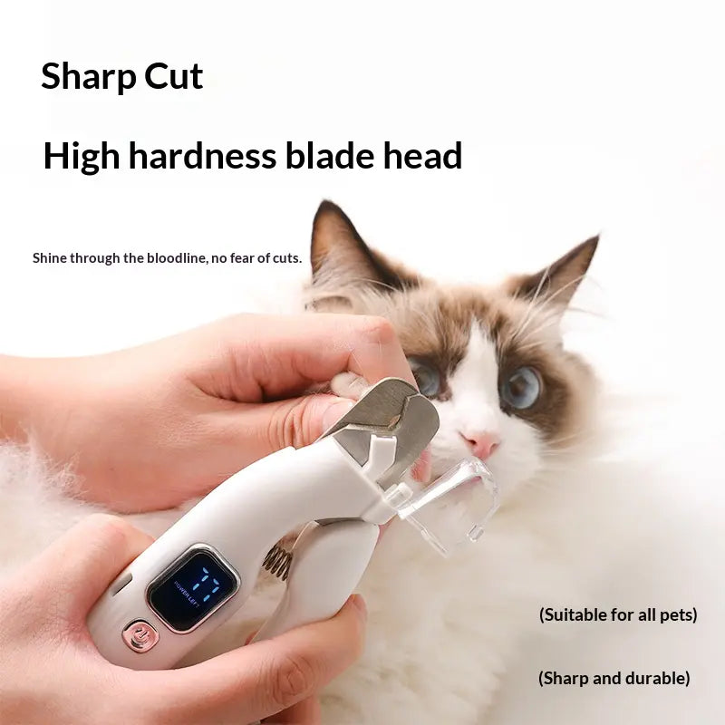 2-in-1 Pet Nail Clipper & Grinder with LED Light – USB-C Rechargeable Nail Trimmer for Cats & Dogs