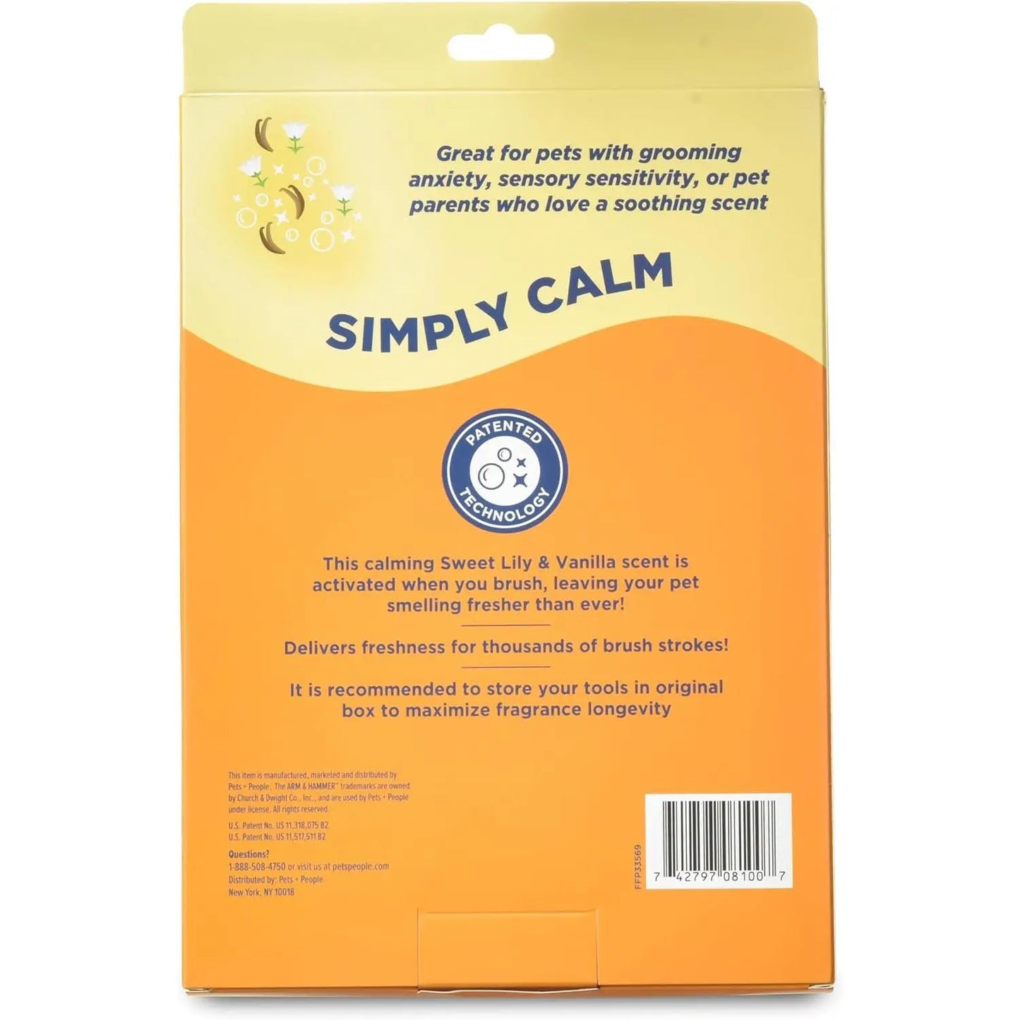 Arm & Hammer Simply Calm Dog Grooming Deodorizing Glove – Scented Silicone Brush for Bathing & Shedding