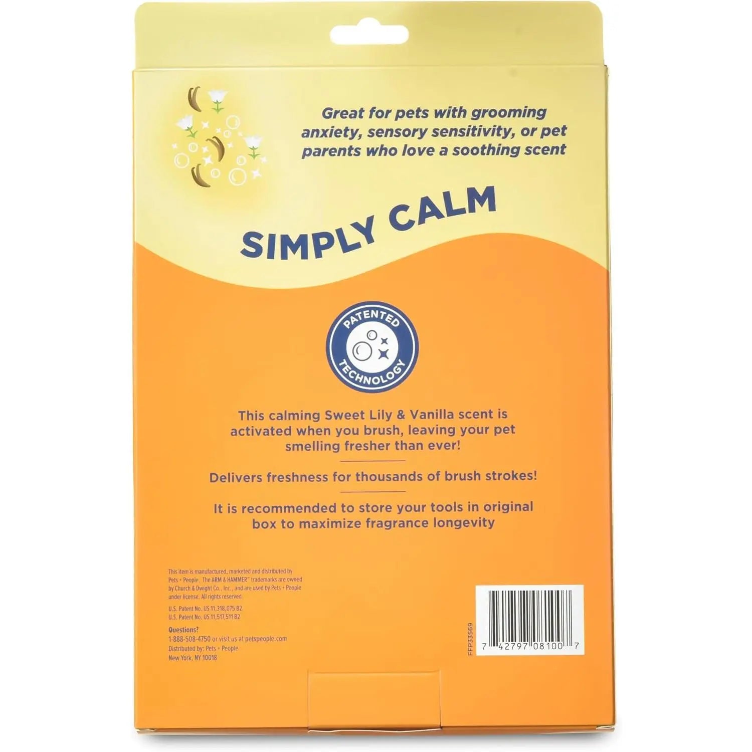 Arm & Hammer Simply Calm Dog Grooming Deodorizing Glove – Scented Silicone Brush for Bathing & Shedding