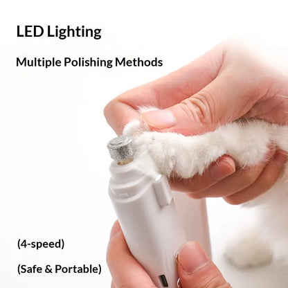 2-in-1 Pet Nail Clipper & Grinder with LED Light – USB-C Rechargeable Nail Trimmer for Cats & Dogs
