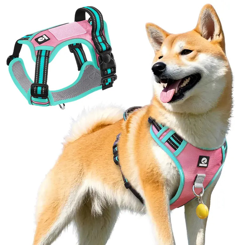 Anti-Pull Reflective Dog Harness – Soft Padded Adjustable Vest for Small, Medium & Large Dogs
