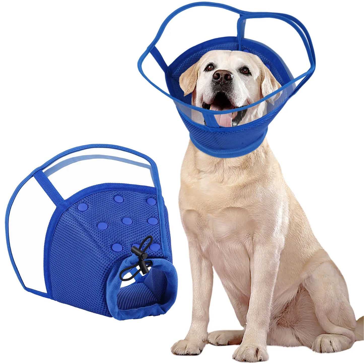 Kuoser Soft Dog Recovery Cone Collar – Adjustable Protective Collar for Small, Medium & Large Dogs