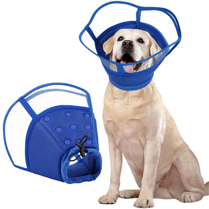 Kuoser Soft Dog Recovery Cone Collar – Adjustable Protective Collar for Small, Medium & Large Dogs