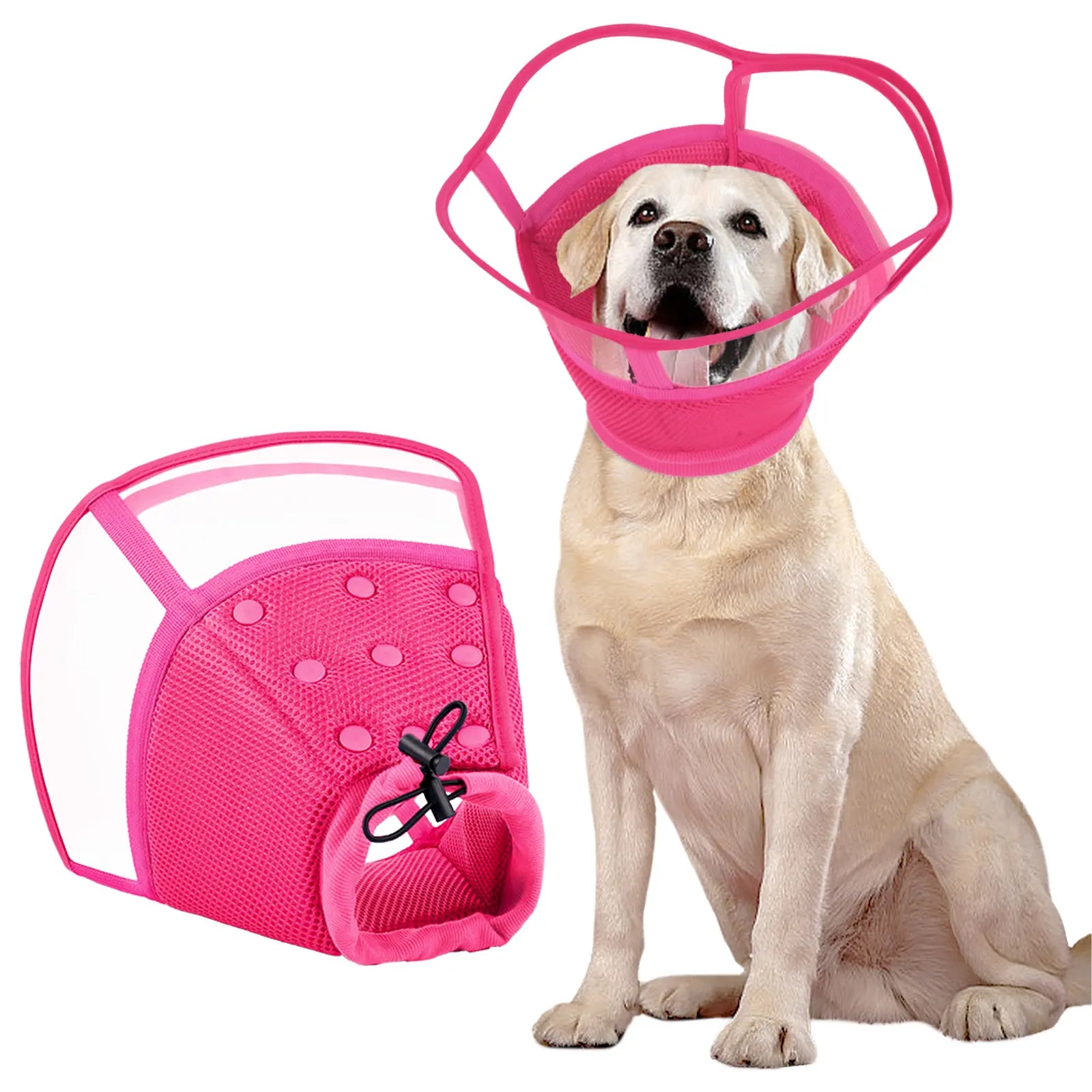 Kuoser Soft Dog Recovery Cone Collar – Adjustable Protective Collar for Small, Medium & Large Dogs