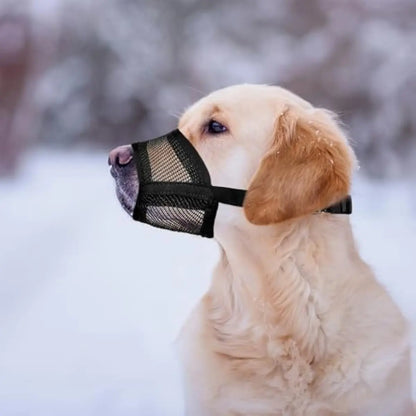 Adjustable Air Mesh Dog Muzzle – Breathable No-Bark Muzzle for Small, Medium & Large Dogs