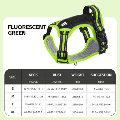 Anti-Pull Reflective Dog Harness – Soft Padded Adjustable Vest for Small, Medium & Large Dogs