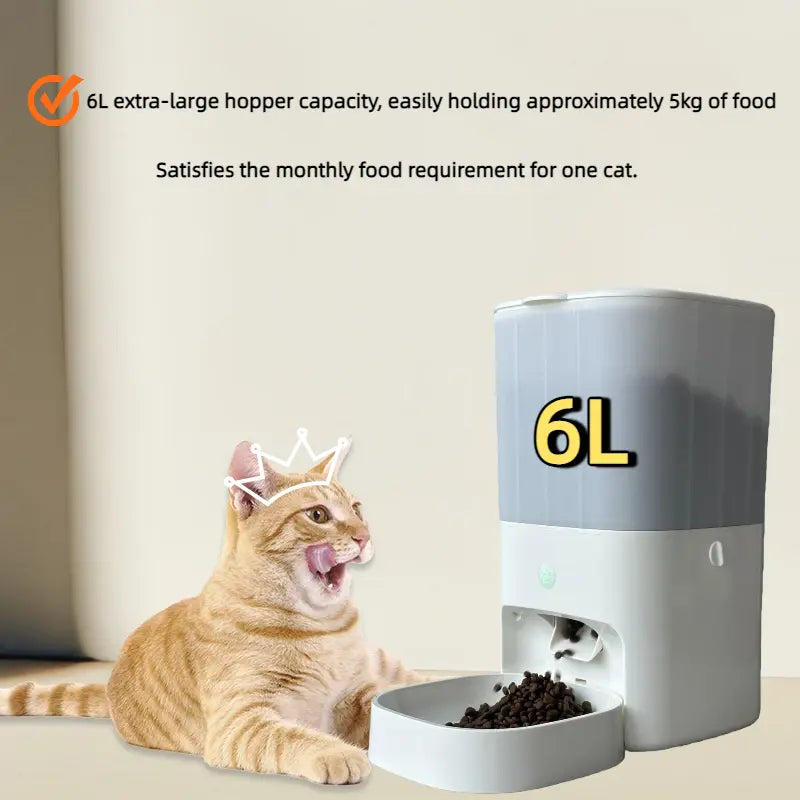 Smart WiFi Automatic Pet Feeder with App Control – Programmable Food Dispenser for Cats & Dogs