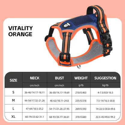 Anti-Pull Reflective Dog Harness – Soft Padded Adjustable Vest for Small, Medium & Large Dogs