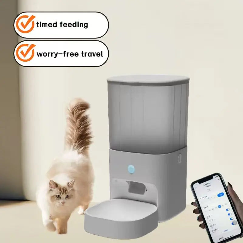 Smart WiFi Automatic Pet Feeder with App Control – Programmable Food Dispenser for Cats & Dogs
