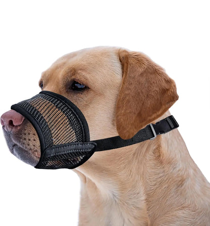 Adjustable Air Mesh Dog Muzzle – Breathable No-Bark Muzzle for Small, Medium & Large Dogs