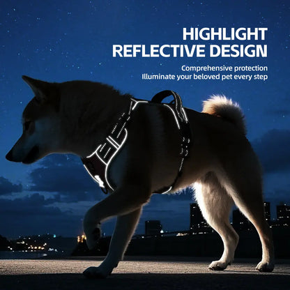 Anti-Pull Reflective Dog Harness – Soft Padded Adjustable Vest for Small, Medium & Large Dogs