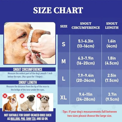 Adjustable Air Mesh Dog Muzzle – Breathable No-Bark Muzzle for Small, Medium & Large Dogs