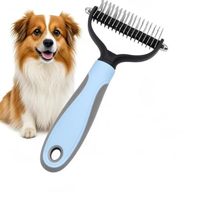 Double-Sided Pet Grooming Comb – Professional Knot Remover Brush for Dogs & Cats