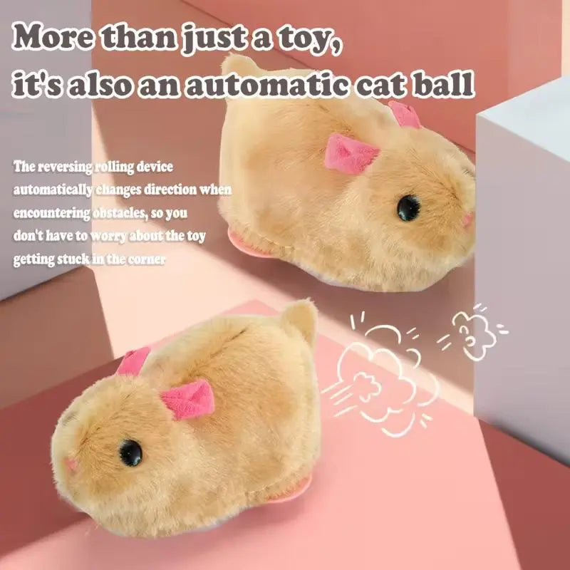 USB Rechargeable Smart Cat Toy – Auto-Rolling Ball with Mouse for Indoor Cats