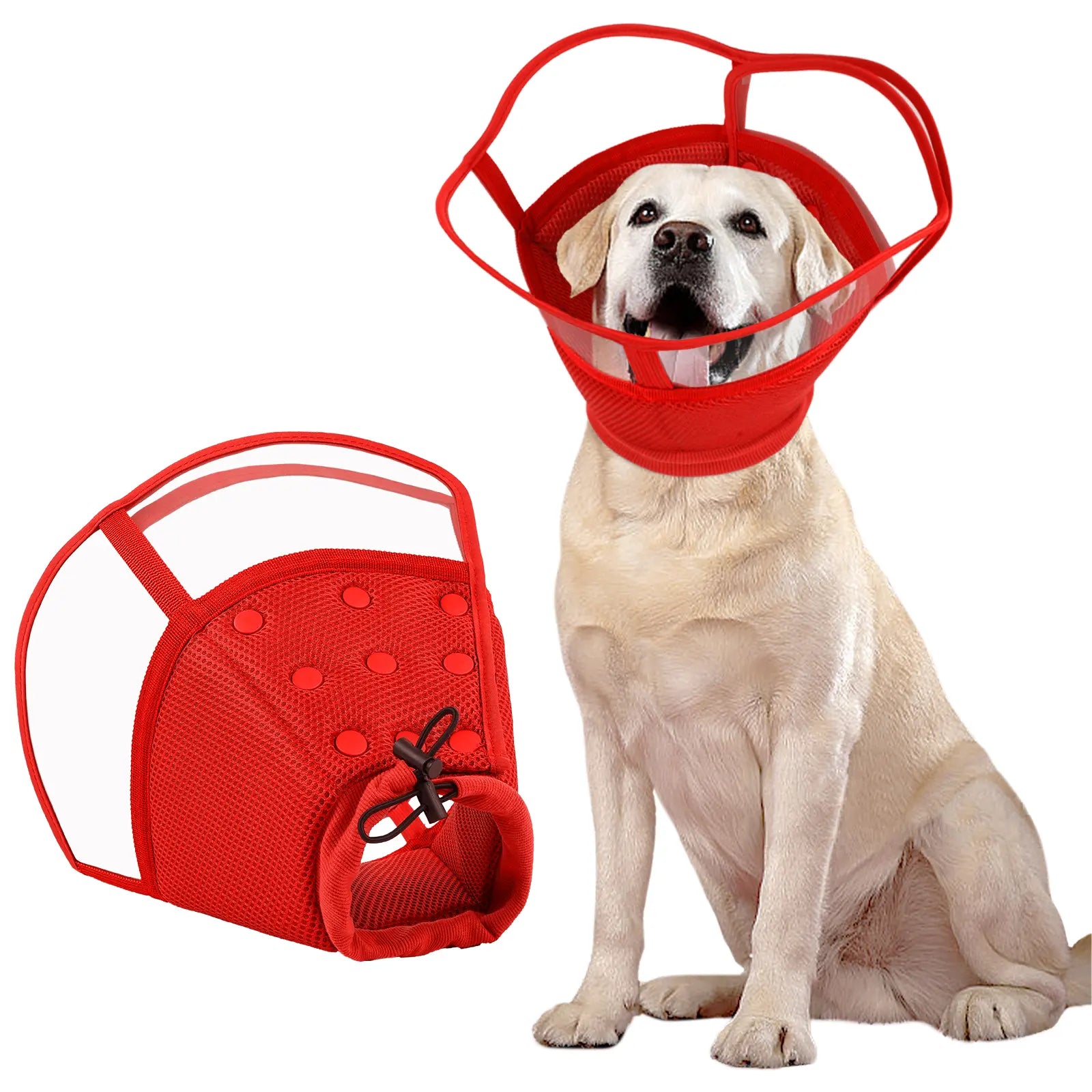 Kuoser Soft Dog Recovery Cone Collar – Adjustable Protective Collar for Small, Medium & Large Dogs