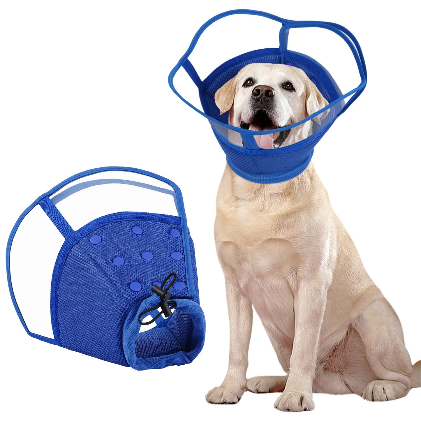 Kuoser Soft Dog Recovery Cone Collar – Adjustable Protective Collar for Small, Medium & Large Dogs